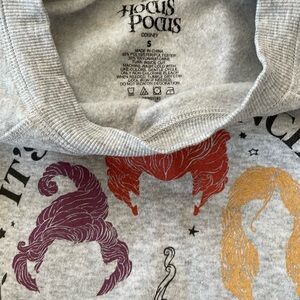Disney Hocus Pocus Gray Sweatshirt with Colorful Graphics